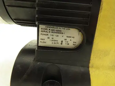 Roytronic A851-929SI Chemical Metering Pump Positive Displacement 1.0gph 110psi