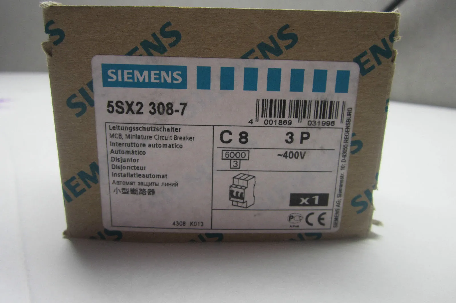 NEW SIEMENS 5SX2-308-7 CIRCUIT BREAKER 5SX23087