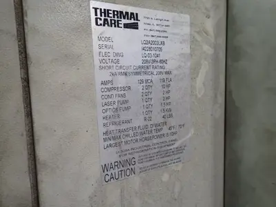 Used THERMAL CARE L02A2003LXB Misc Plastics Equipment Ohio US | HGR 24 #1185847