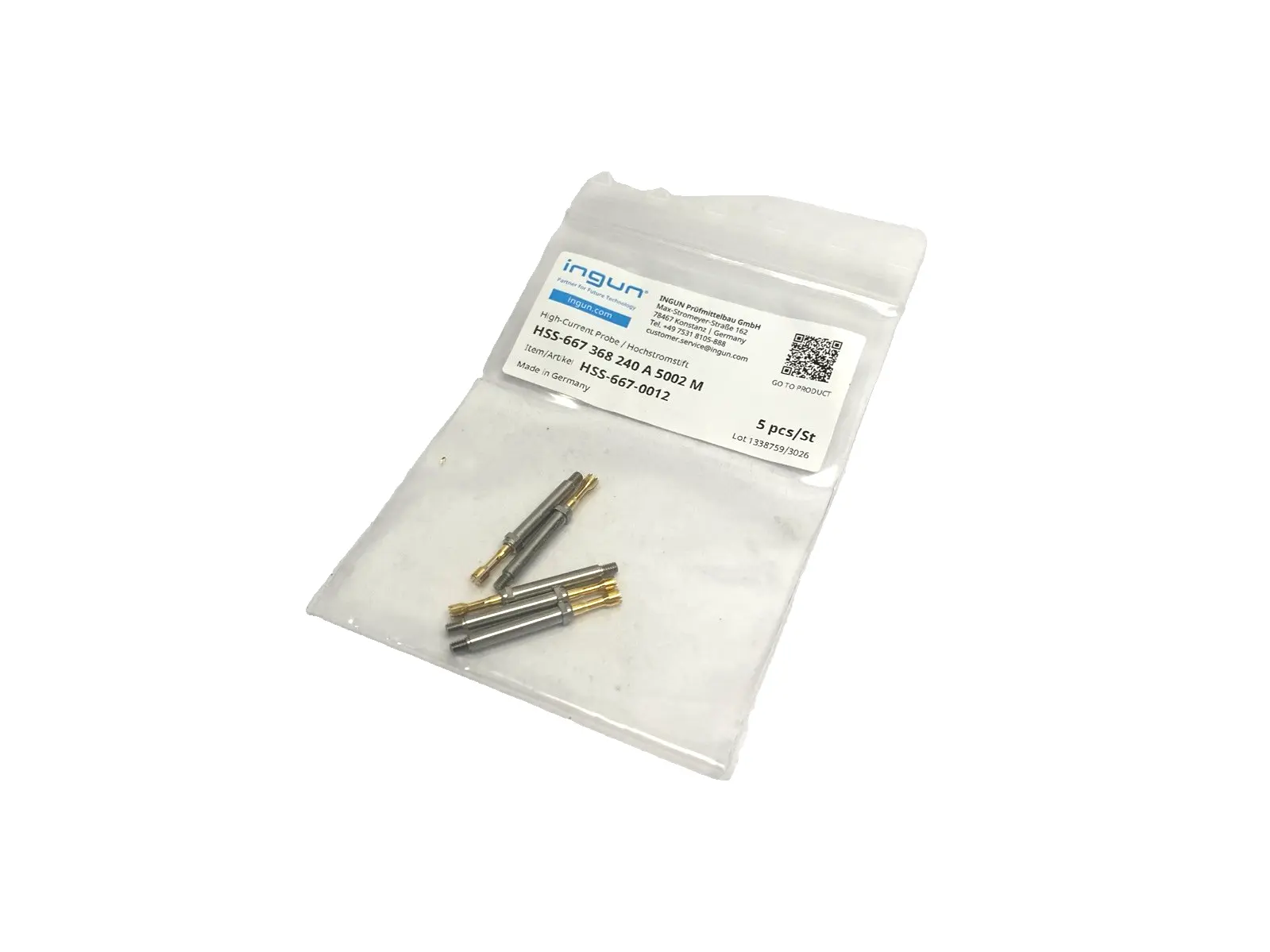 New | in-Stock Ingun HSS-667 368 240 A 5002 M Probes Michigan US | Maverick Industrial Sales #1496140