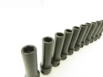 Williams 12M-608 IMP 3/8" Drive 8MM 6 Point Impact Socket Deep 2-1/8"L Lot of 11