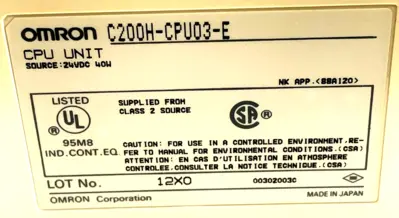 NEW OMRON C200H-CPU03-E PROGRAMMABLE CONTROLLER C200HCPU03E