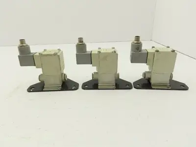 SMC VX230HZ3A 2-Way Solenoid Valve NC 24VDC 3/8" Push Connect  Lot of 3
