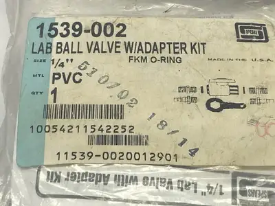 1539-002 | Spears  PVC Lab Ball Valve W/ Adapter Kit - New Other