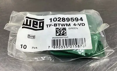 WEG 10289594 TERMINAL BLOCK TF-BTWM 4-VD GREEN (Box of 100) 3E-32