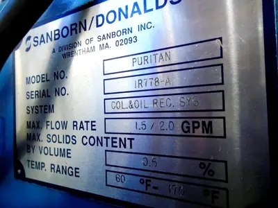 Sanborn Puritan Oil & Coolant Recovery System.