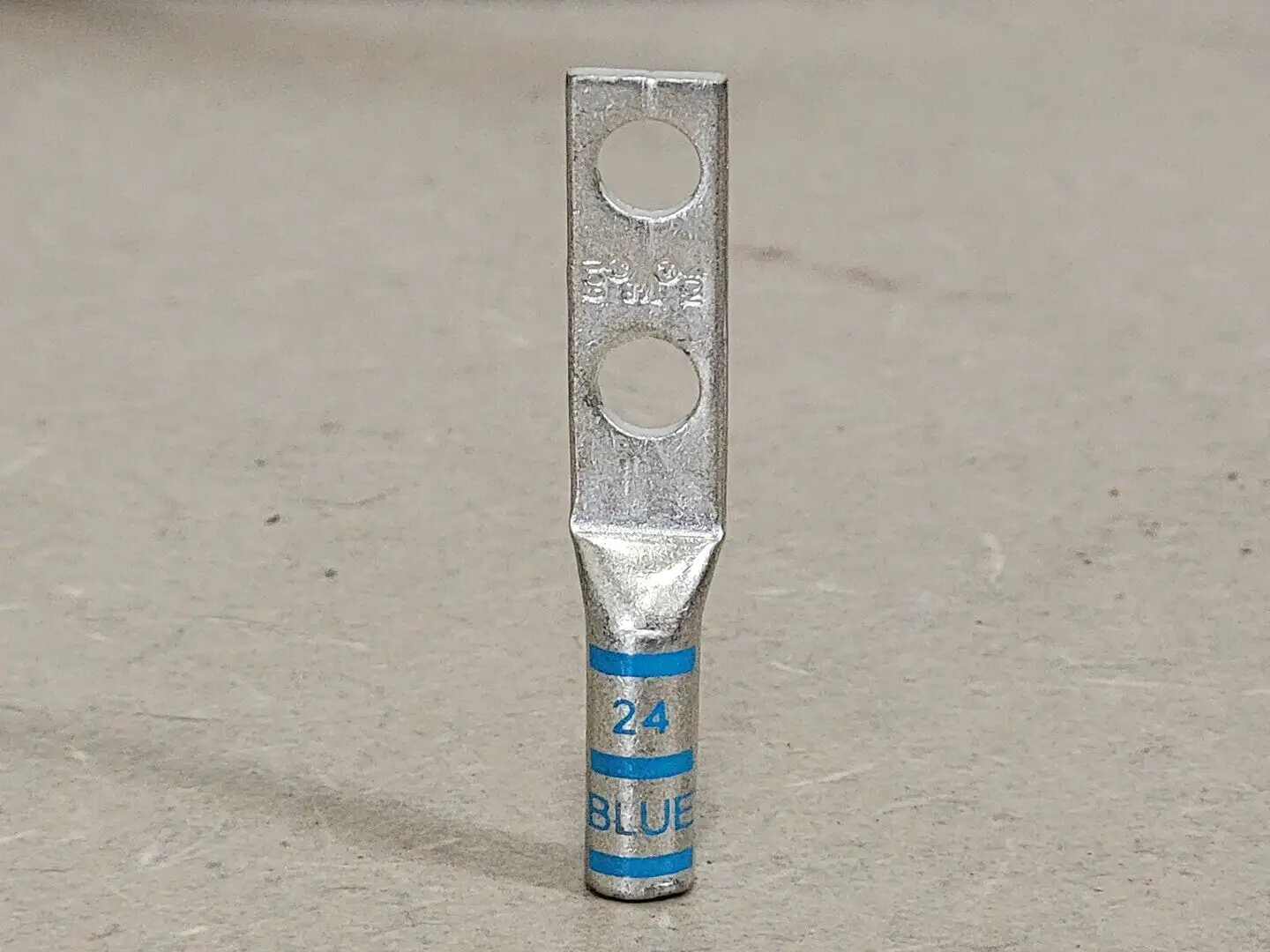 2-Hole Compression Lug, 24-Blue, (Bag of 17 pcs)