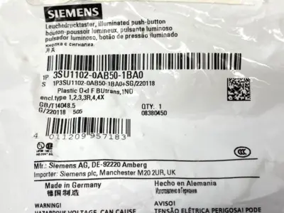 NEW SIEMENS BLUE ILLUMINATED PUSHBUTTON 22MM 24V AC/DC