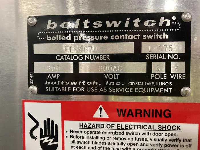Used THE BOLTSWITCH EL467N PRESSURE CONTACT SWITCH _UNKNOWN_ Transformers | Paper Converting Equipment #395791