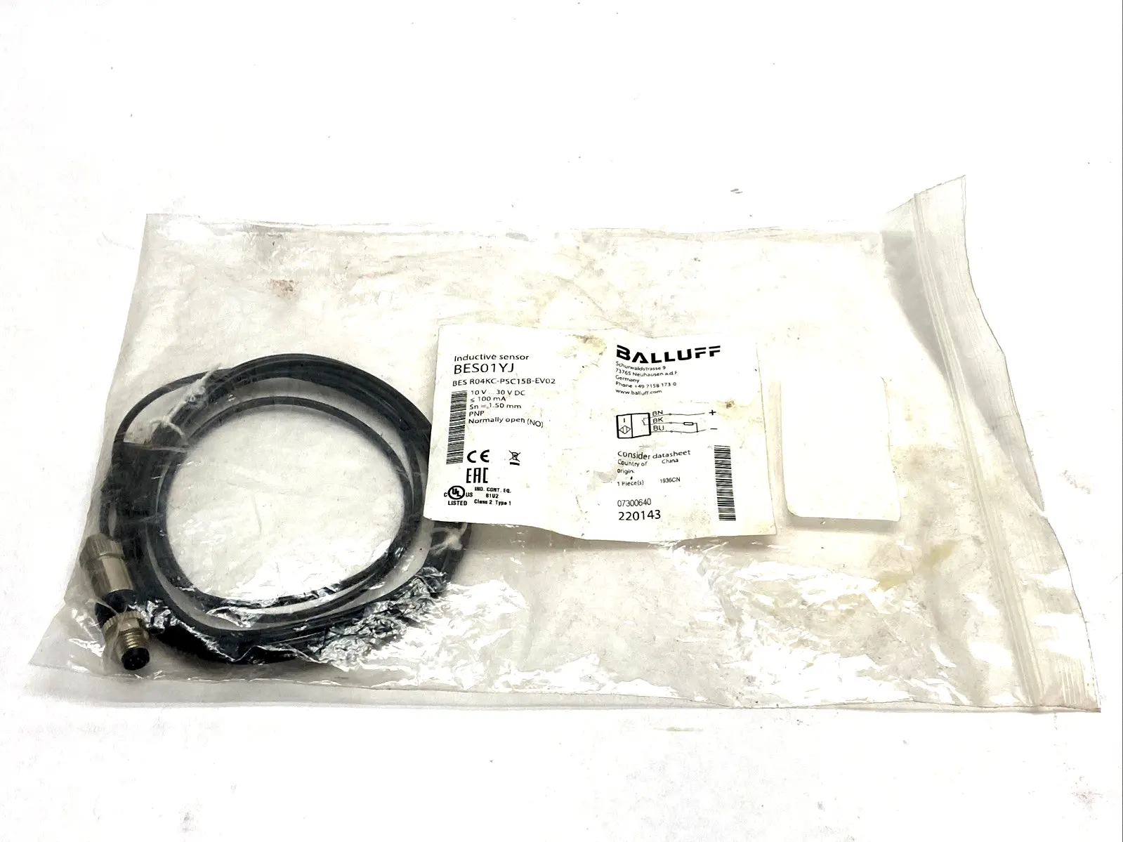 NEW BALLUFF BES R04KC-PSC15B-EV02
