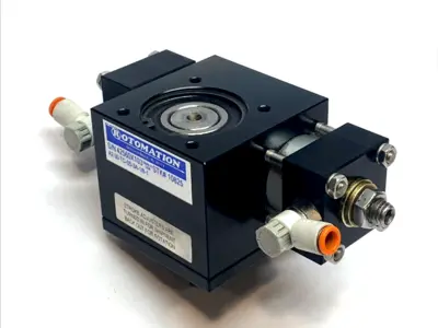 USED ROTOMATION ROTARY ACTUATOR 1" BORE 30° SINGLE RACK 1/8" NPT
