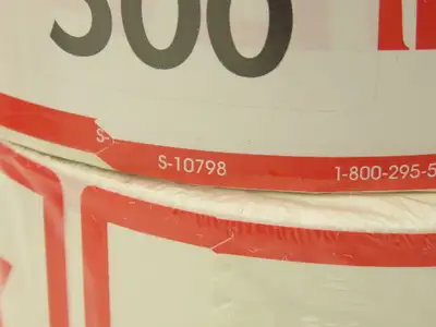 Uline S-10798 "Overpack" Air Label 500/Roll 2 1/2 x 6" High Gloss Lot of 4 Rolls