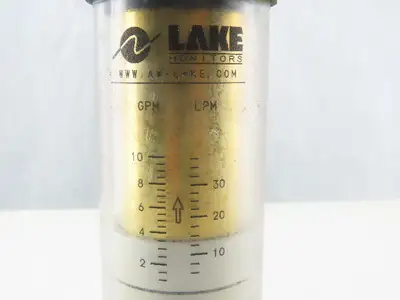 Lake Monitors B4B6WD10 Basic Variable Area Flow Meter 3500PSI 1"NPT