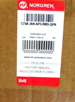 NEW NORGREN C74A-3AK-AP3-RMG-QPN FILTER LUBRICATOR UNIT C74A3AKAP3RMGQPN