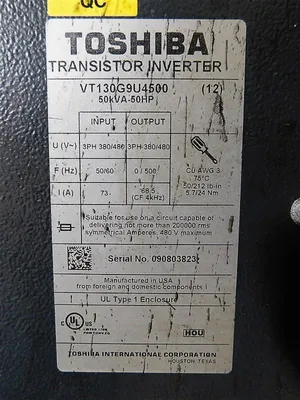 USED TOSHIBA VT130G9U4500