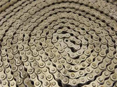 Diamond #35 Double Roller Chain Riveted 0.375" Pitch 49 Ft Length
