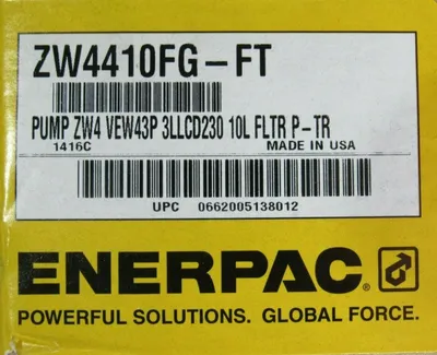 NEW ENERPAC ZW4410FG-FT HYDRAULIC WORK HOLDING PUMP 5000PSI ZW4410FGFT