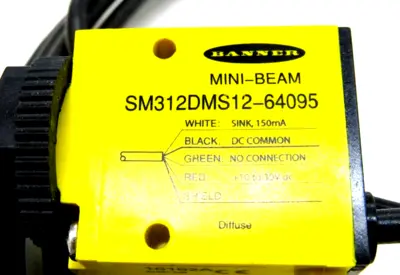 NEW BANNER SM312DMS12-64095 PHOTOELECTRIC SENSOR SM312DMS1264095