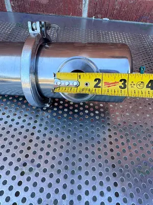 USED SARTORIUS 7P010QY25SCPGCLB STAINLESS STEEL FILTER HOUSING W/ FILTER