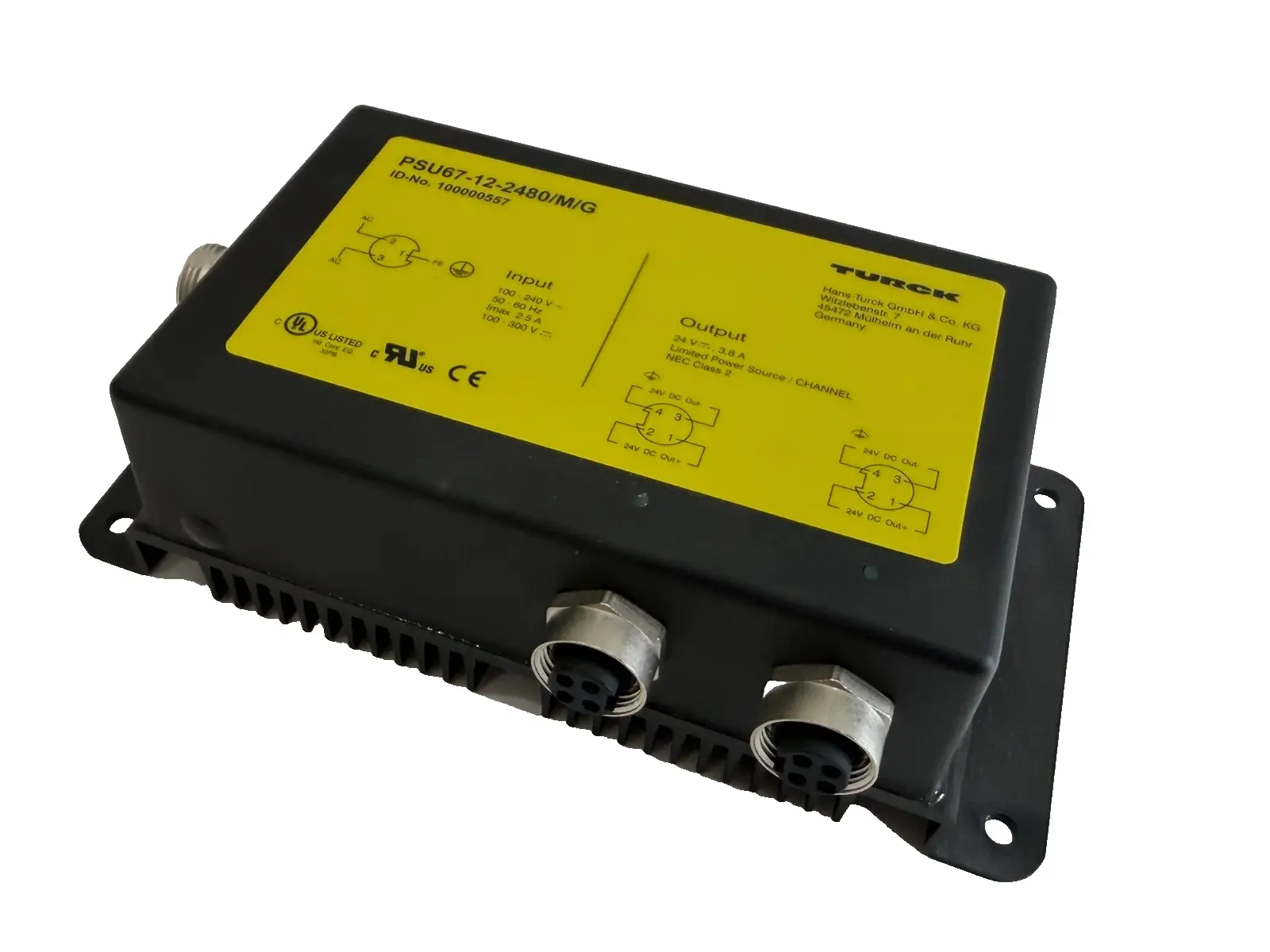 NEW TURCK PSU67-12-2480/M/G COMPACT POWER SUPPLY MODULE 24VDC 2X3.8A 100000557