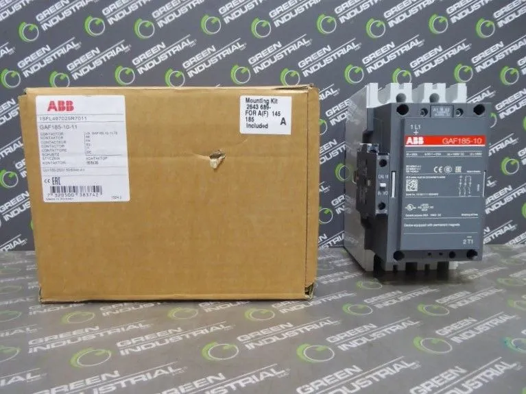 ABB GAF185-10 3 Pole Contactor 1SFL497025R7011 Broken Fin See Pictures Used
