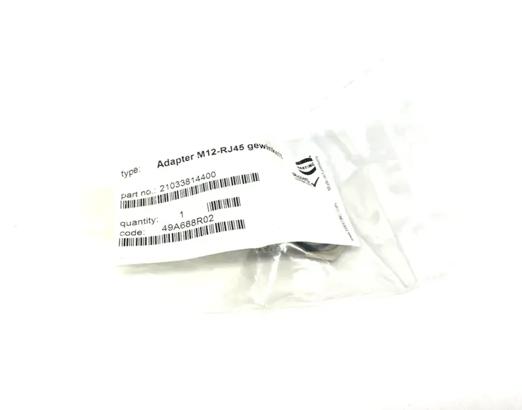 New | in-Stock HARTING Adapter M12-RJ45 Right Angled, Panel feed-through, Female Connector Accessories Michigan US | Maverick Industrial Sales #1392917