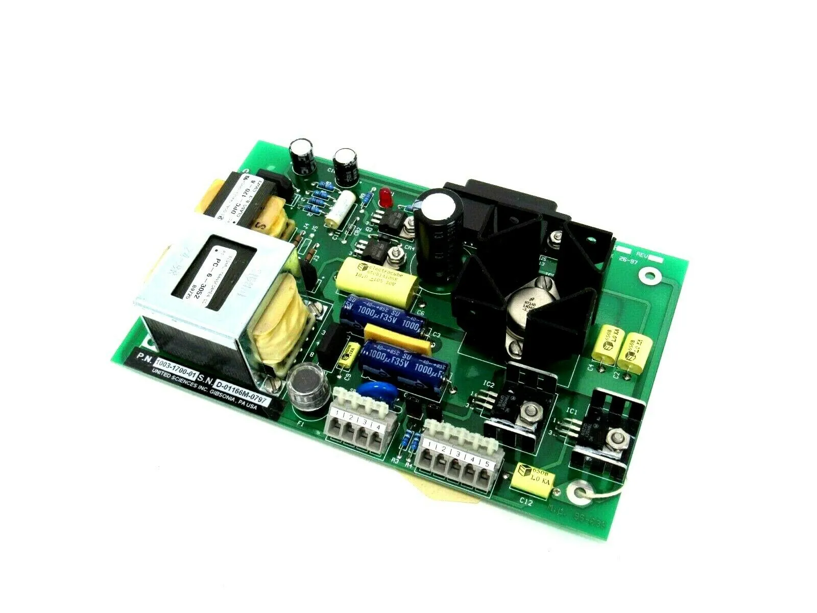 NEW UNITED SCIENCES 1003-1700-01 POWER SUPPLY BOARD 1003170001