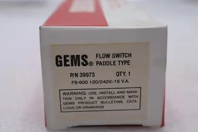 NEW GEMS 39973 TYPE FS-600 FLOW SWITCH PADDLE STOCK K-1767