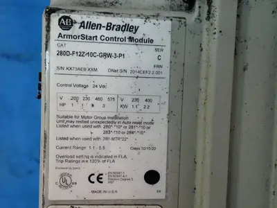 USED ALLENBRADLEY 280DF12Z10CGRW3P1