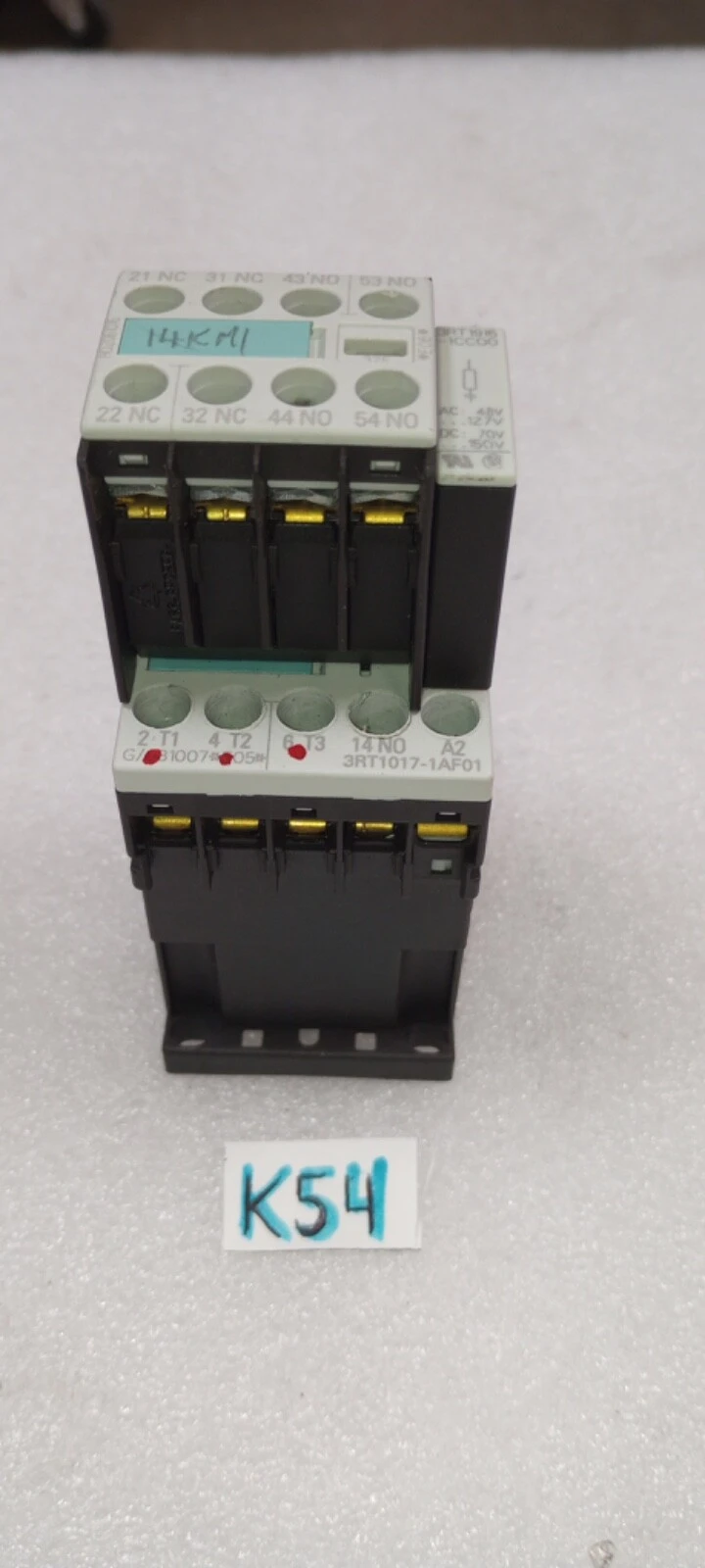 USED Siemens SIEMENS 3RT1017 -1AF01 Contactor+ 3RT1916-1CC00 Surge Suppressor