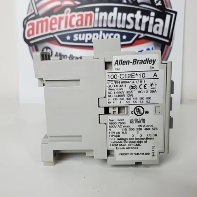 Used Allen-Bradley 100-C12E*10 PLC Contactors California US | American Industrial Supply Co. #1377159