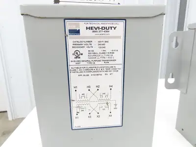 Hevi Duty Stepdown Transformer 1.5KVA 1Ph HV 240/480 LV 120/240 Lot of 3