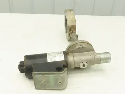 Krom Schroder MB 7NQ3  4" Wafer Butterfly Valve w/Solenoid Actuator 120VAC DN100