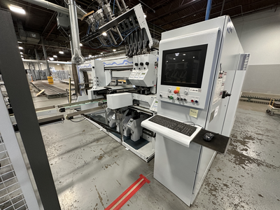Weeke Models Optimat BST503 and BST507 CNC Through Feed Boring Line