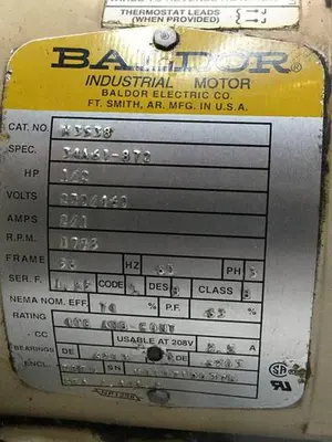 USED BALDOR M3538