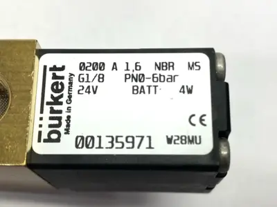 USED BÜRKERT SOLENOID VALVE 2/2- WAY 24V