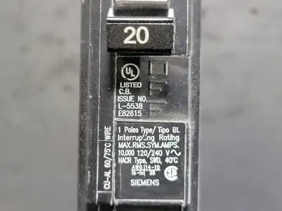 20 Amp, 1 Pole, 120/240 volts Circuit Breaker B120
