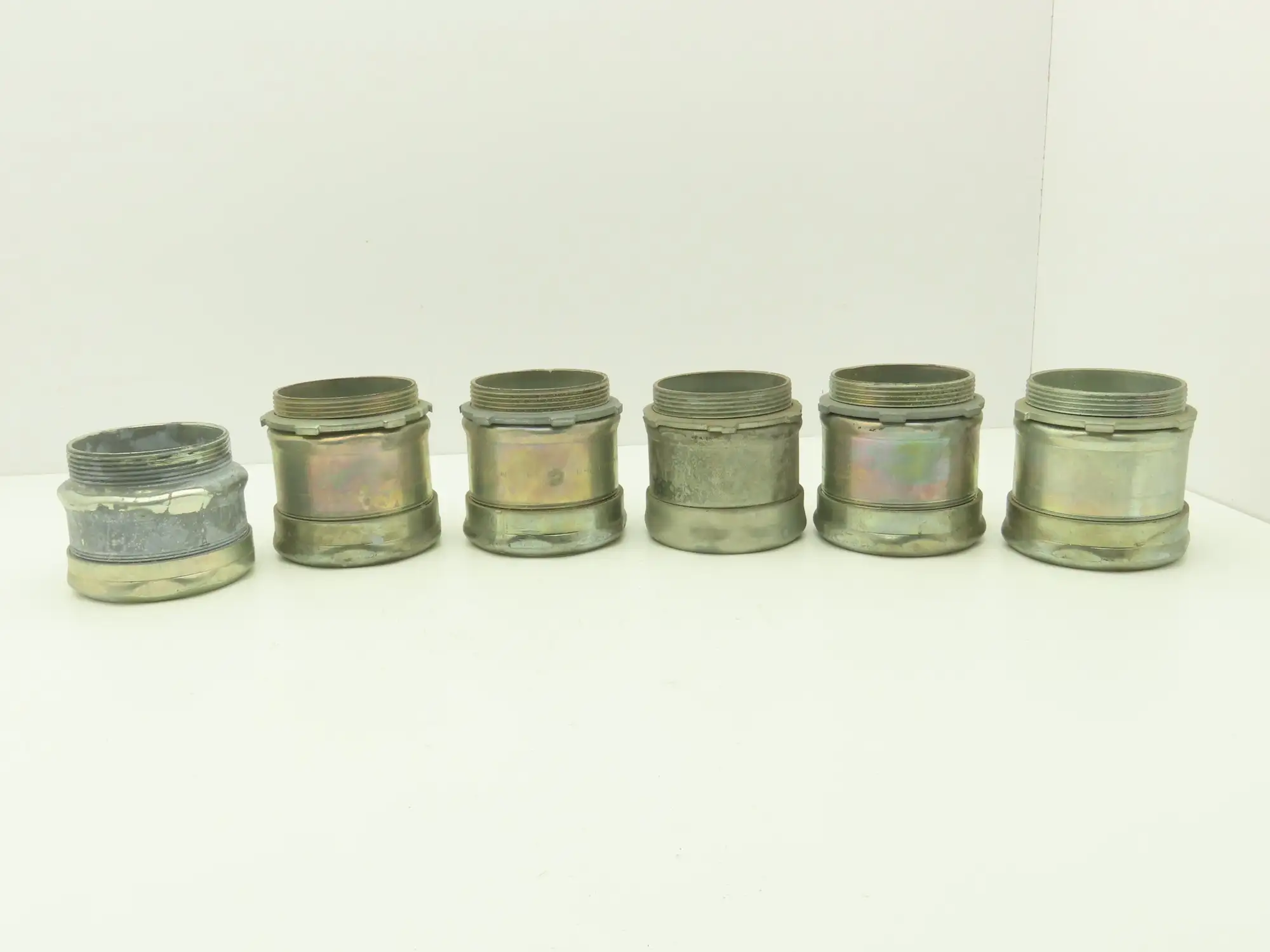 Steel City 3 1/2" EMT Compression Connector Steel 1 Shorter Length Lot of 6