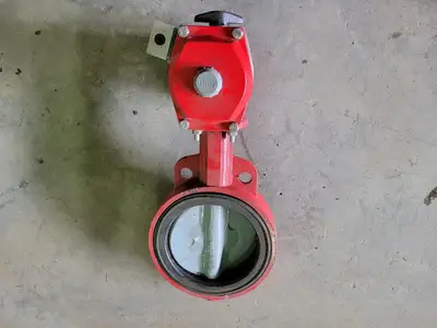 6" Butterfly Valve w/ Pneumatic Actuator and Solenoid Operator