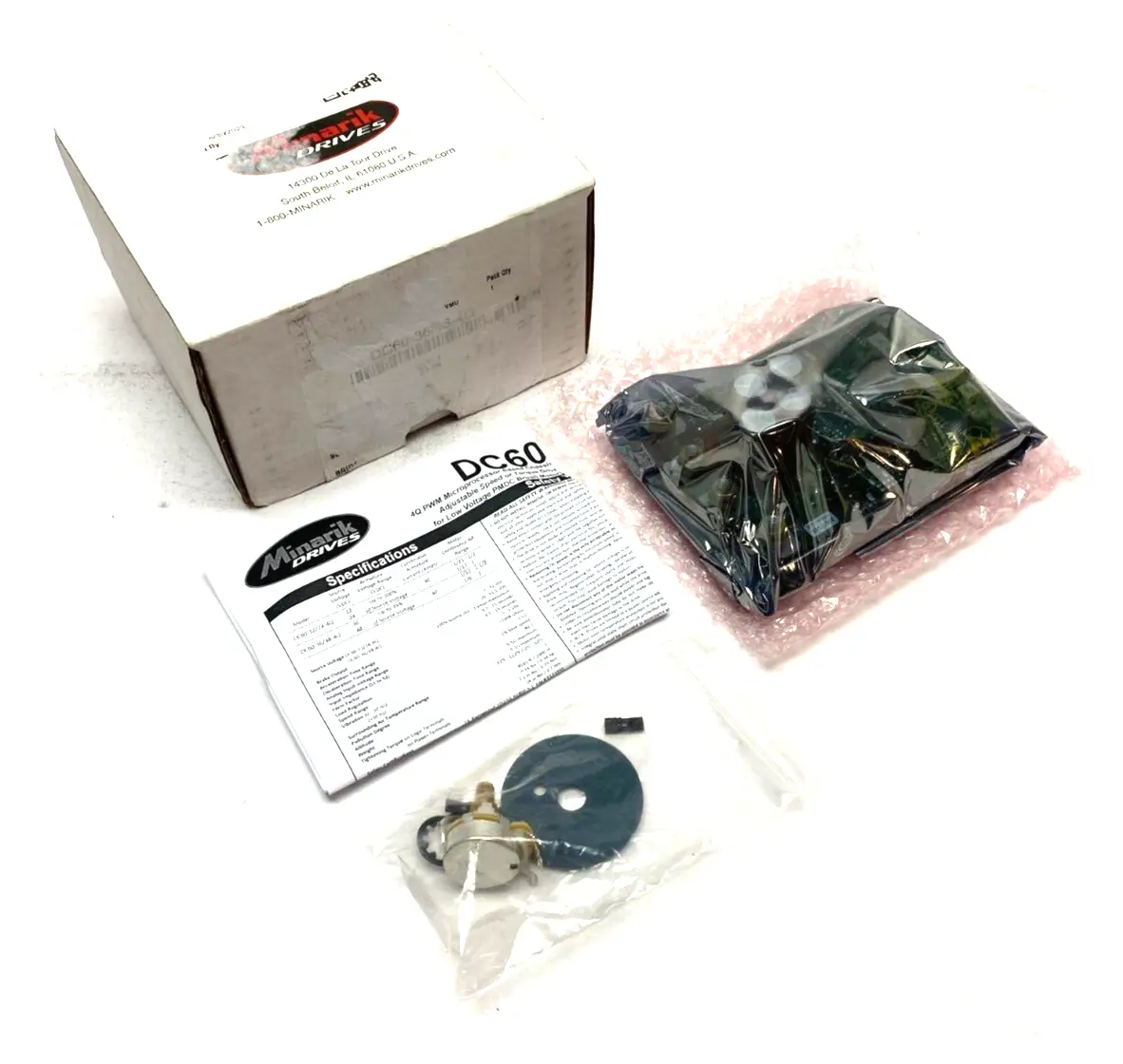 USED MINRAIK DRIVES LOW VOLTAGE MOTOR CONTROL DRIVE DC60-4Q SERIES