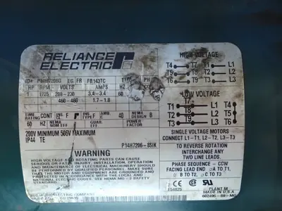 USED RELIANCE ELECTRIC P14H7206G