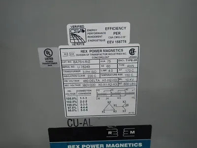 Used REX POWER MAGNETICS BA75HHR/Z Transformers | HGR 24 #742313