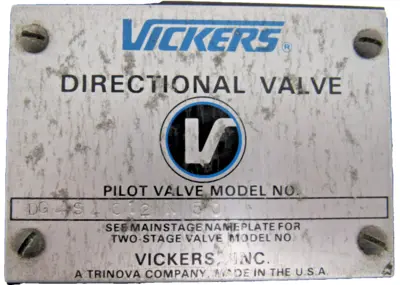 USED VICKERS DG 4S4 012N 50 DIRECTIONAL VALVE DG4S4012N50