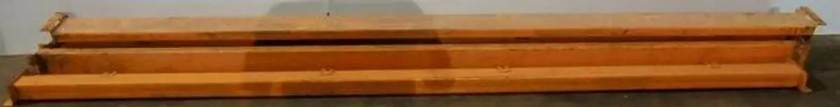 QTY. 5. PALLET BEAMS 108" X 4 &frac14;" ORANGE L B...
