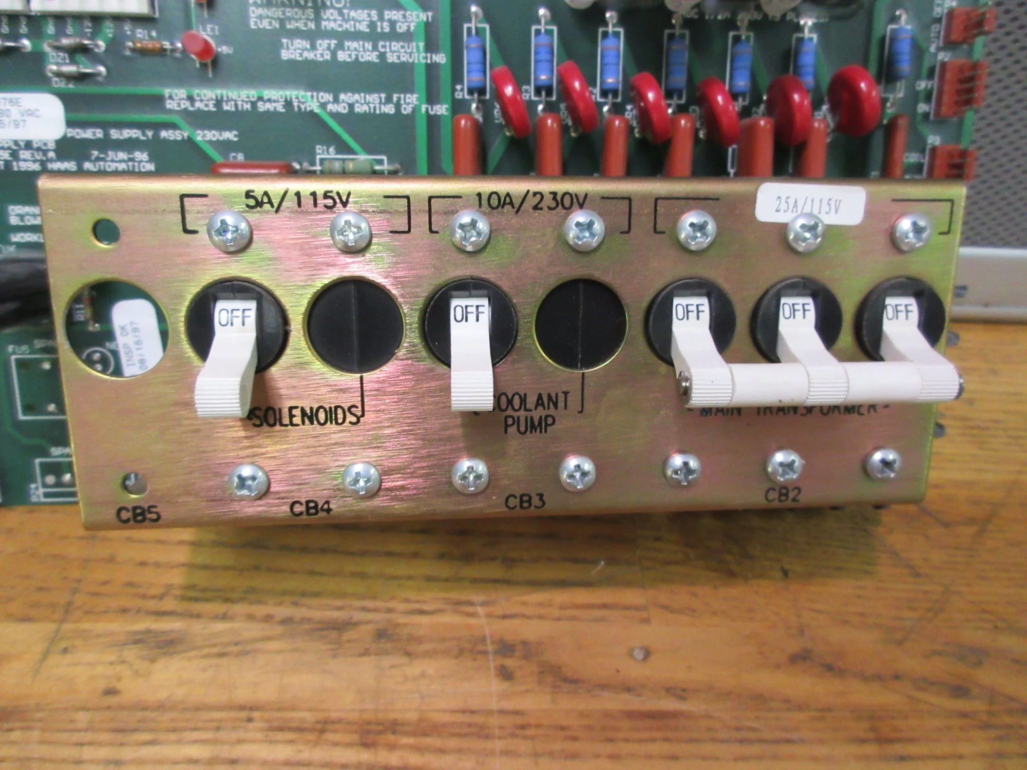 USED 1997 USED HAAS PARTS AND TOOLING POWER SUPPLY PCB ASSEMBLY #65-4076