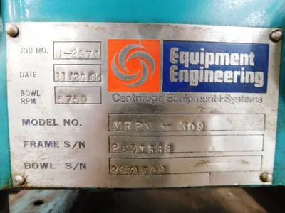 Alfa-Laval MRPX 309 SGV-34 clarifier centrifuge, 316SS.