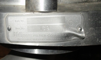 SPC7783  Filters 16 sq.ft. total screen area Millipore horizontal plate filter 0.18 cu.ft. capacity, Stainless Steel