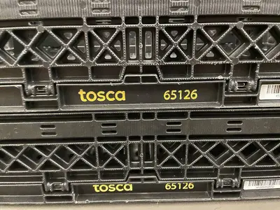 Set of 2 Tosca 65126 Collapsible Plastic Crates