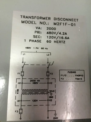 Used DAYKIN M2F1F-01 Transformers Indiana US | J&J Industrial Supply #513173