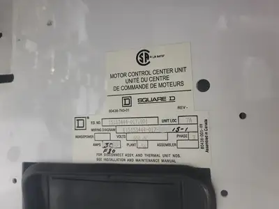 USED SQUARE D MODEL 6